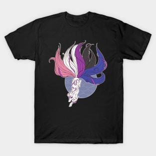 Genderfluid Pride Kitsune T-Shirt